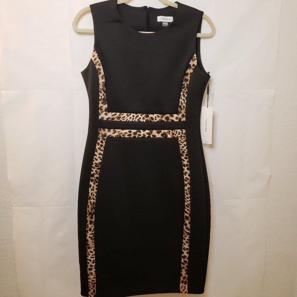 Calvin Klein Dresses & Skirts - Calvin Klein Sleeveless Black/Animal Print Dress